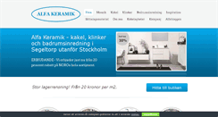 Desktop Screenshot of alfakeramik.se
