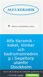 Mobile Screenshot of alfakeramik.se